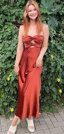 Sweetheart Strapless Sleeveless Satin Long Evening Prom Dresses, Backless Prom Dress, PM0739