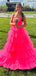 Lovely A-line Strapless Long Evening Prom Dresses, Sleeveless Backless Prom Dress, PM0740