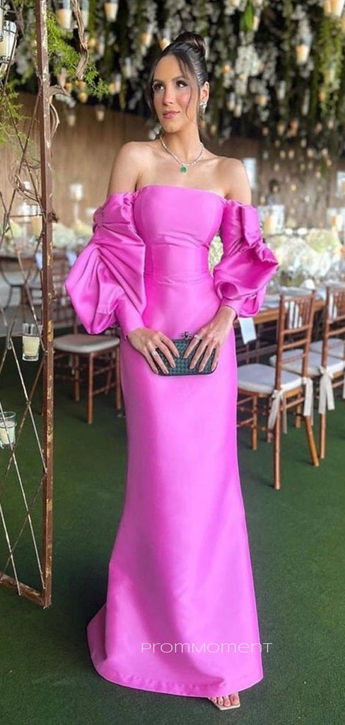 Sleeves Off Shoulder Mermaid Long Evening Prom Dresses, Strapless Beautiful Prom Dress, PM0785