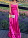 Simple Spaghetti Straps A-line Long Evening Prom Dresses, Backless Sleeveless Prom Dress, PM0825
