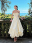 Gorgeous Strapless Sleeveless Long Evening Prom Dresses, A-line Ivory Wedding Dress, PM0826