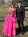 Sweetheart Spaghetti Straps A-line Long Evening Prom Dresses, Backless Sleeveless Prom Dress, PM0829