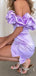 Off Shoulder Purple Short Evening Prom Dresses, Lovely Strapless Sleeveless Sheath Prom Dress, PM0834