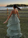 Sweetheart Strapless A-line Long Evening Prom Dresses, Sleeveless Backless Prom Dress, PM0848