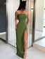 Strapless High Slit Mermaid Long Evening Prom Dresses, Backless Sleeveless Elegant Prom Dress, PM0867