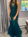 Mermaid Sleeveless Halter Sheath Long Evening Prom Dresses, Backless Beautiful Prom Dress, PM0876