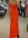 V-neck Sheath Spaghetti Straps Long Evening Prom Dresses, Mermaid Jersey Prom Dress, PM0911