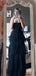 See Through Spaghetti Straps A-Line Long Evening Prom Dresses, Black Tulle Backless Prom Dress, PM0968