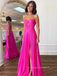 Sweetheart High Slit A-line Beautiful Long Evening Prom Dresses, Backless Chiffon Prom Dress, PM1002