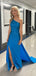 Sparkly One Shoulder Side Slit Mermaid Long Evening Prom Dresses, Sleeveless Backless Floor-length Prom Dress, PM1052