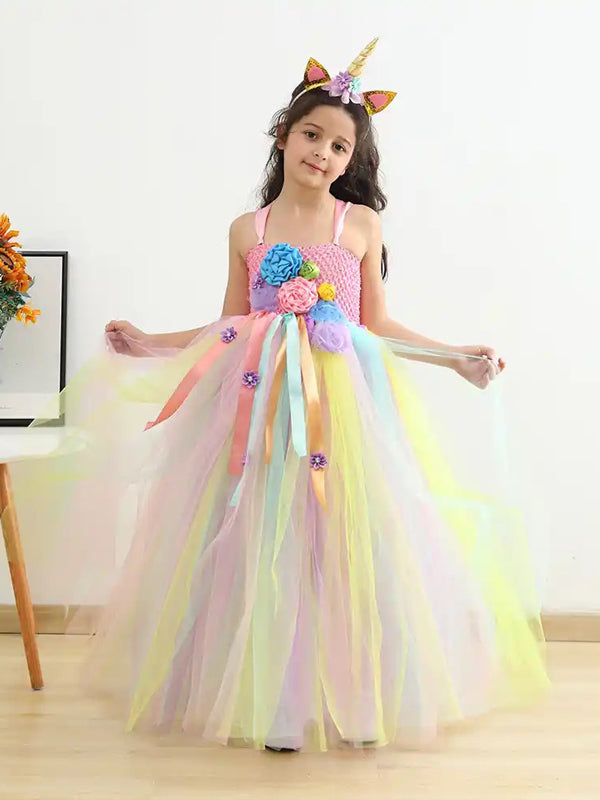 Lovely A-line Tulle Flower Girl Dresses, PMF0005